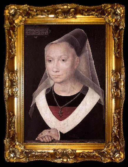 framed  Hans Memling Portrait of a Young Woman, ta009-2